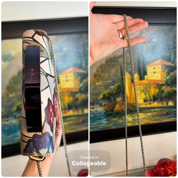 Furla Floral Leather Crossbody Bag - Picture 16 of 17